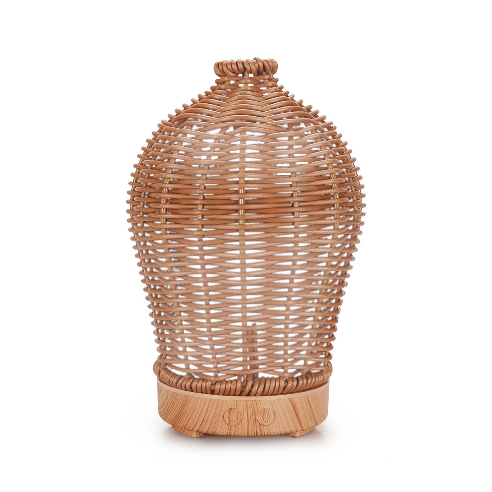 USB ultrasonic 7-color rattan bamboo environmentally friendly ultrasonic aroma diffuser essential oil ball cold mist humidifier