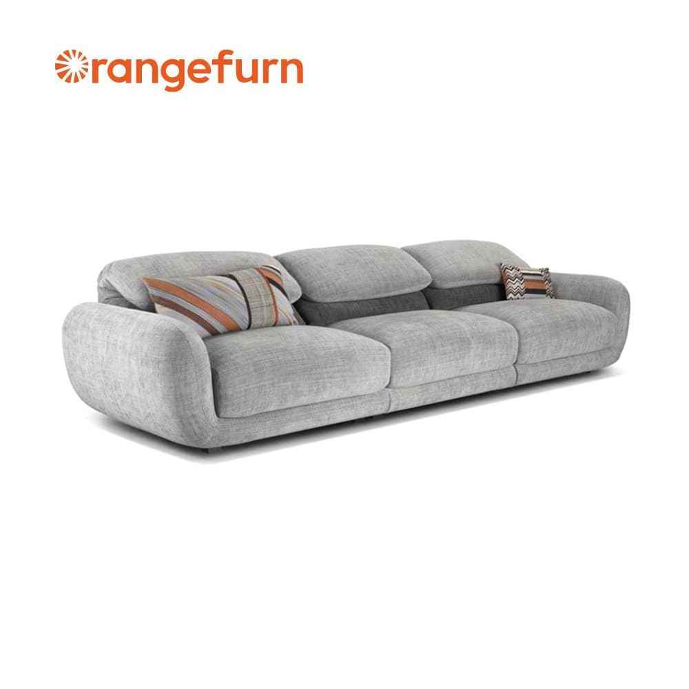 Orangefurn can be c gray 3 seat hot selling lshape sofa set linen fabric living room the shape of l sofa