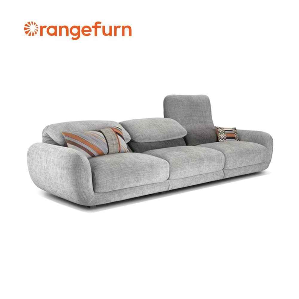 Orangefurn can be c gray 3 seat hot selling lshape sofa set linen fabric living room the shape of l sofa