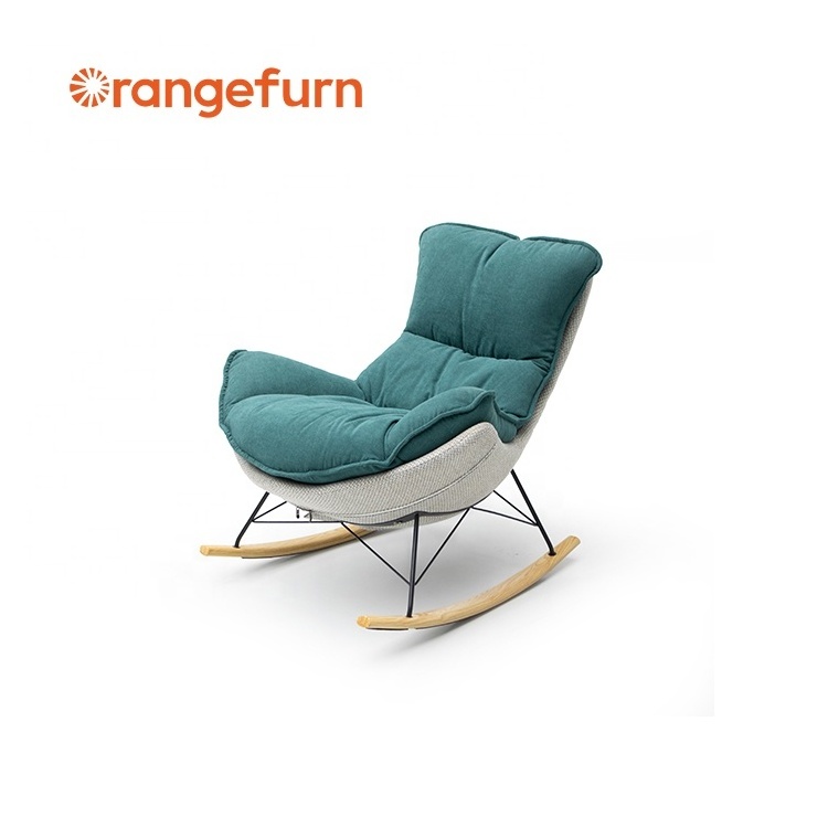 Modern Rocking Chair High Quality Fabrics Sofa Rocking Chair Snail Leisure Lazy Rocking Chair For Adults