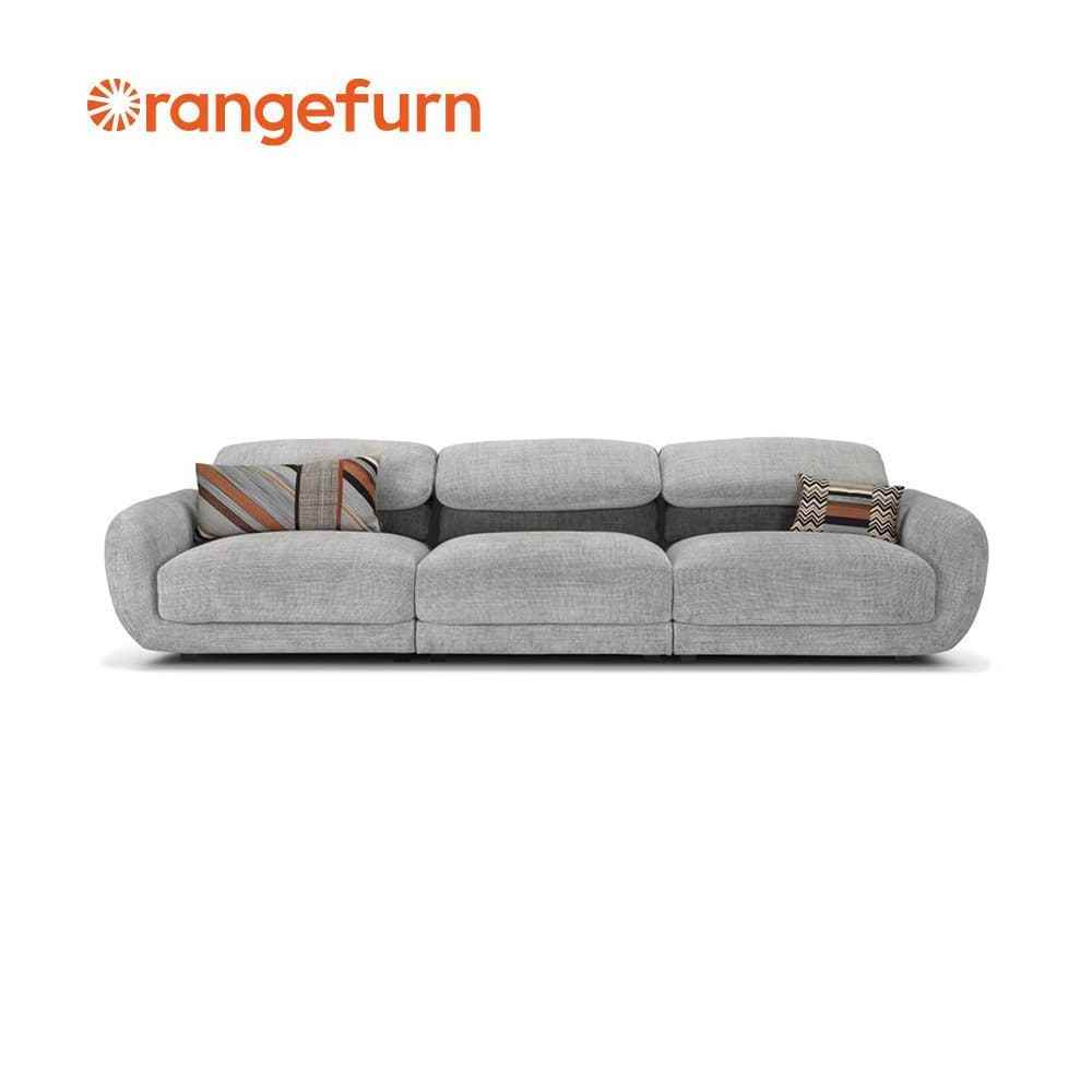 Orangefurn can be c gray 3 seat hot selling lshape sofa set linen fabric living room the shape of l sofa