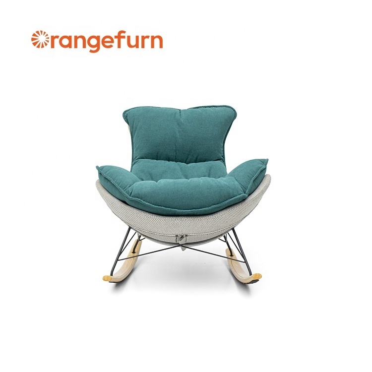 Modern Rocking Chair High Quality Fabrics Sofa Rocking Chair Snail Leisure Lazy Rocking Chair For Adults