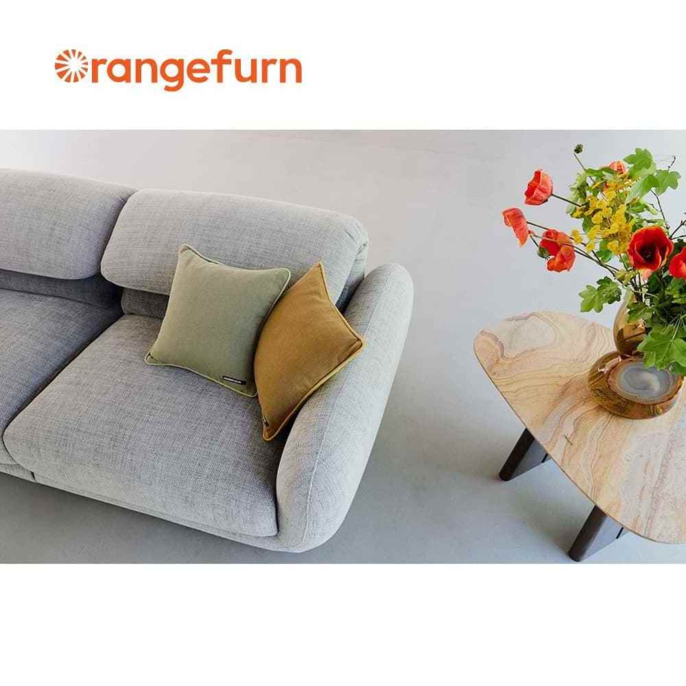 Orangefurn can be c gray 3 seat hot selling lshape sofa set linen fabric living room the shape of l sofa