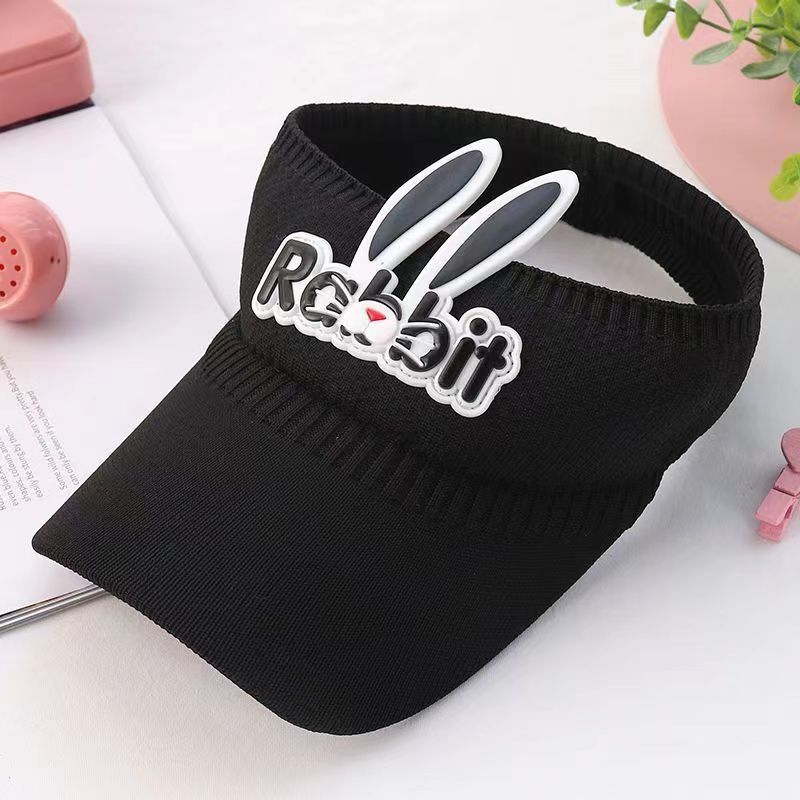 2023 Summer New Cute Cute Rabbit Boys and Girls' Open Top Sunscreen Outdoor Travel Beach Hat