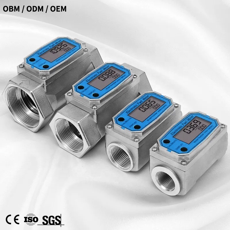 2 inch 3/4 small stainless steel liquid digital turbine water flow meter turbine for water fuel diesel gasoline