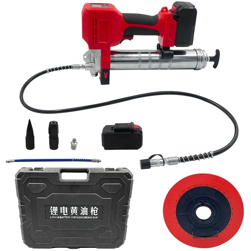 Heavy-duty 21v 400cc large power capacity professional rechargeable battery electric grease gun for excavators