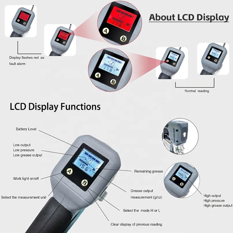 Heavy-duty 21v 400cc large power capacity professional rechargeable battery electric grease gun for excavators