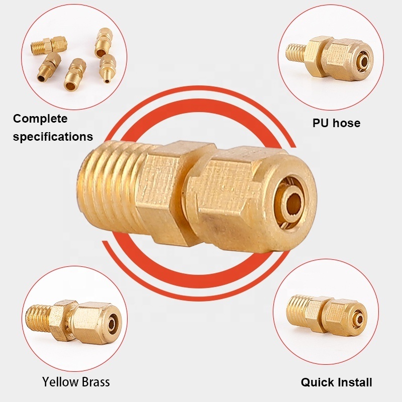 Pipe Joint and suitable hose connector or Brass Compression Fittings nozzle for pump machine