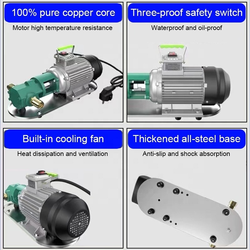 Portable WCB Stainless steels Electric 110V 220V Food grade lube oil transfer oil gear pump for lubrication oil