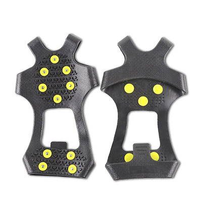 Factory Safety Durable Winter Snow 10-tooth Ice Shoe Covers Silicone Ice Grip Spikes for Shoes