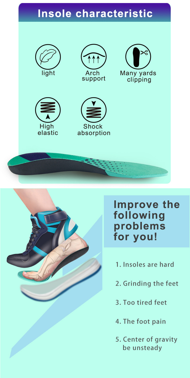 99insole multi-function  Breathable orthotic insoles shoe insole sport eva removable sport insoles