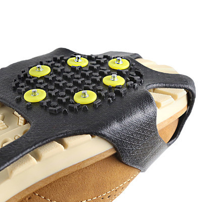 Factory Safety Durable Winter Snow 10-tooth Ice Shoe Covers Silicone Ice Grip Spikes for Shoes