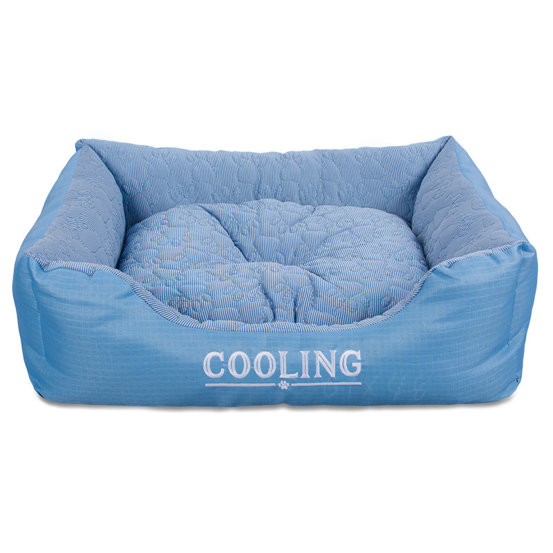 Wholesale Custom Luxury Oxford Fabric Waterproof Pet Dog Bed Cooling Dog Bed