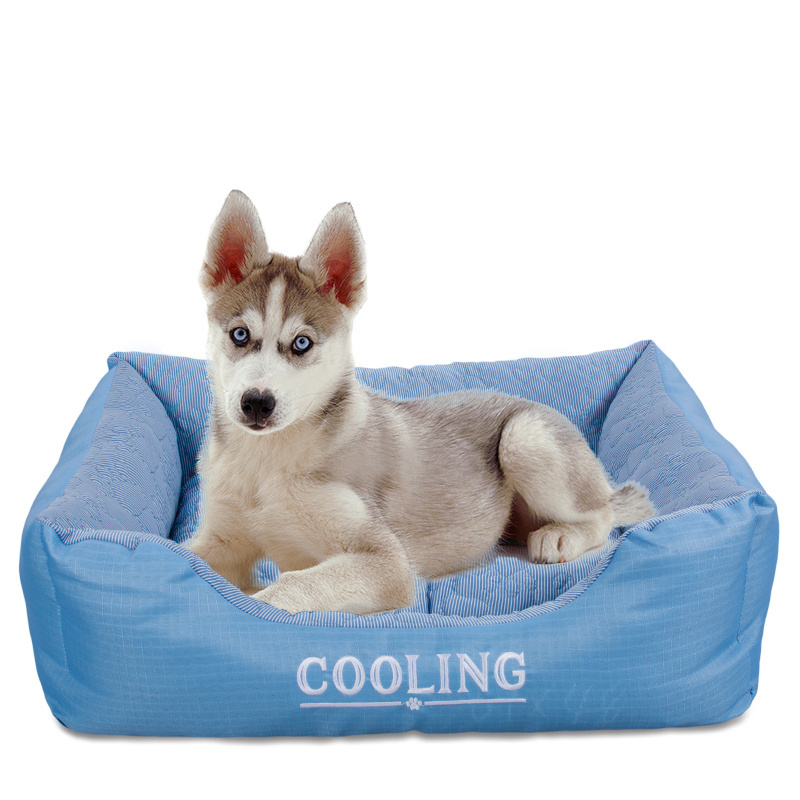 Wholesale Custom Luxury Oxford Fabric Waterproof Pet Dog Bed Cooling Dog Bed