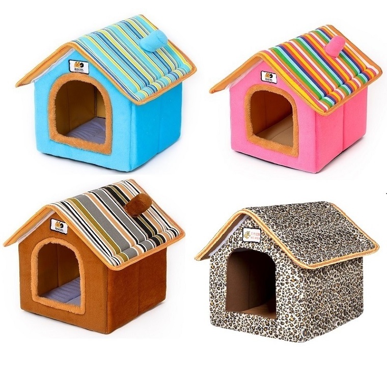 Unique Factory Portable Small Cheap Folding Felt Wholesale Soft Big Home Luxury Indoor Large Cat Pet Dog House