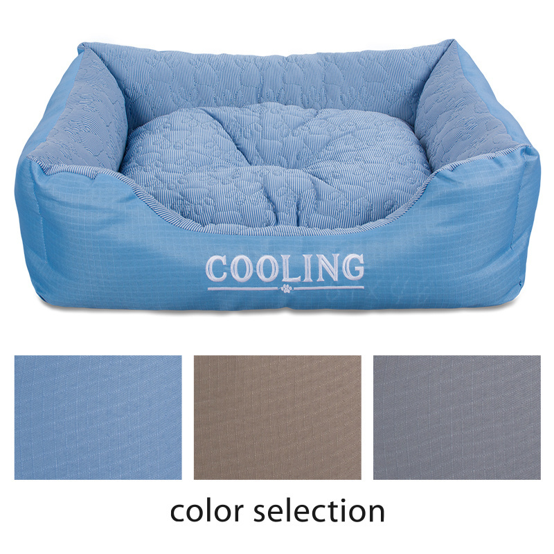 Wholesale Custom Luxury Oxford Fabric Waterproof Pet Dog Bed Cooling Dog Bed