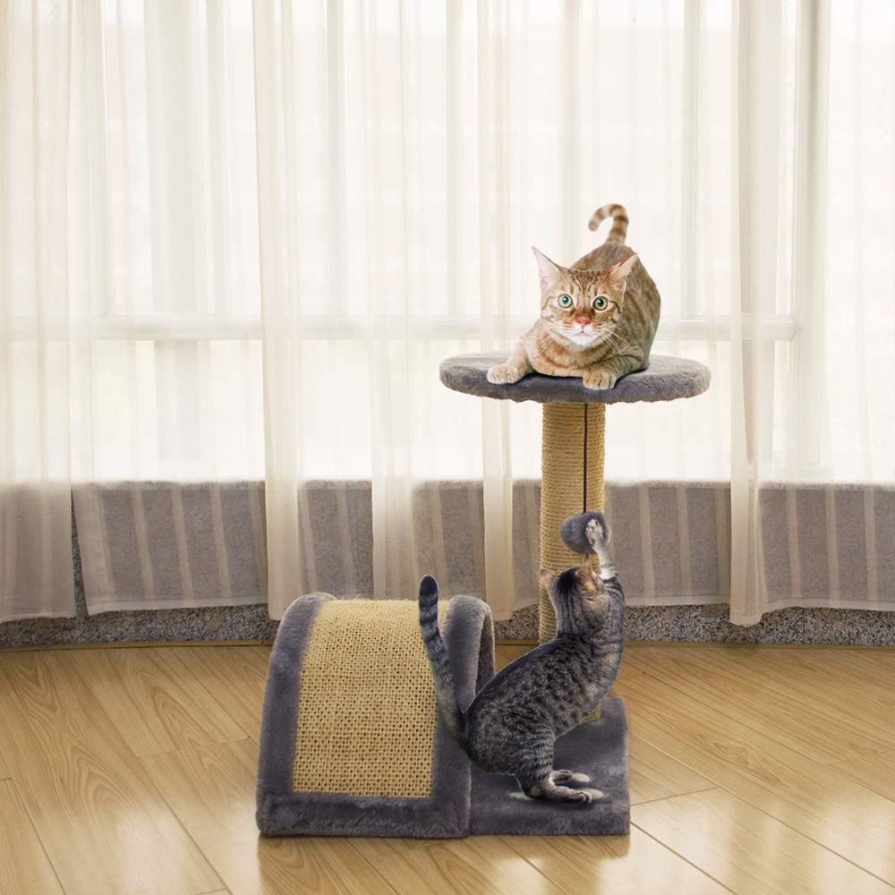 Small Size Dark Grey High Quality Cat Furniture Scratch Scratching Scratcher Tree Toy