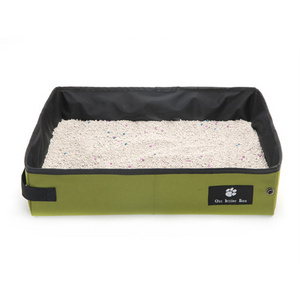 Wholesale Custom Outdoor Travel Foldable Portable Oxford Waterproof Cat Litter Box