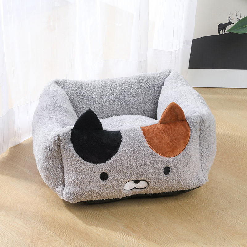 Manufacturer Wholesale Cute Warm Pet Bed for Dogs and Cats Waterproof Non-slip Bottom Dog Bed