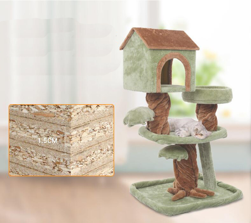 Wholesale Custom Like Plants Plush Cat Tree Multi-layer Cat Scratcher Toy