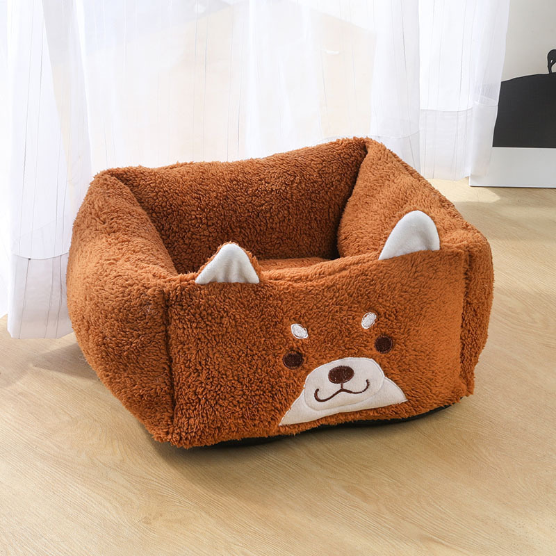 Manufacturer Wholesale Cute Warm Pet Bed for Dogs and Cats Waterproof Non-slip Bottom Dog Bed