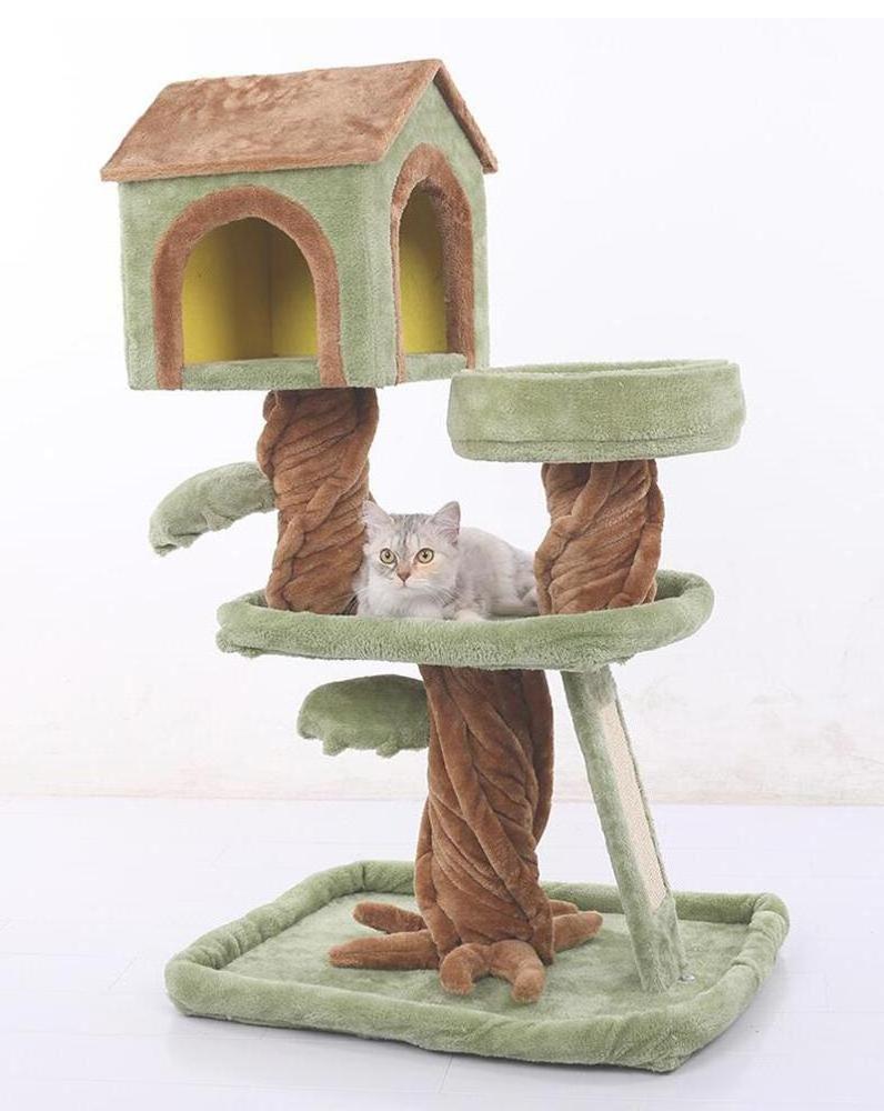 Wholesale Custom Like Plants Plush Cat Tree Multi-layer Cat Scratcher Toy