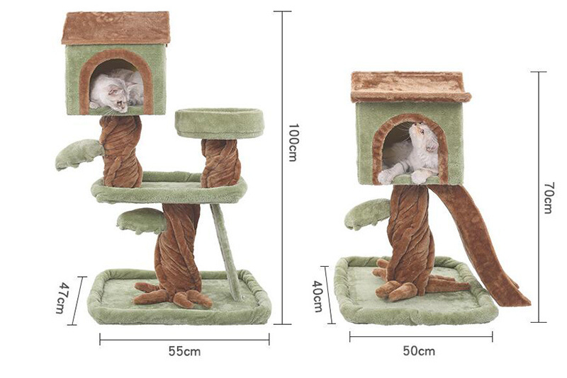 Wholesale Custom Like Plants Plush Cat Tree Multi-layer Cat Scratcher Toy