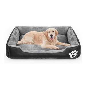 Wholesale luxury waterproof ultra soft pet dog bed rectangle pet bed washable dog bed