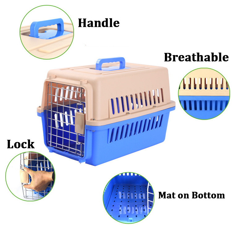 Wholesale Outdoor Safety Portable Durable Airline Approved Pet Dog Kennel Cage  For Travelling