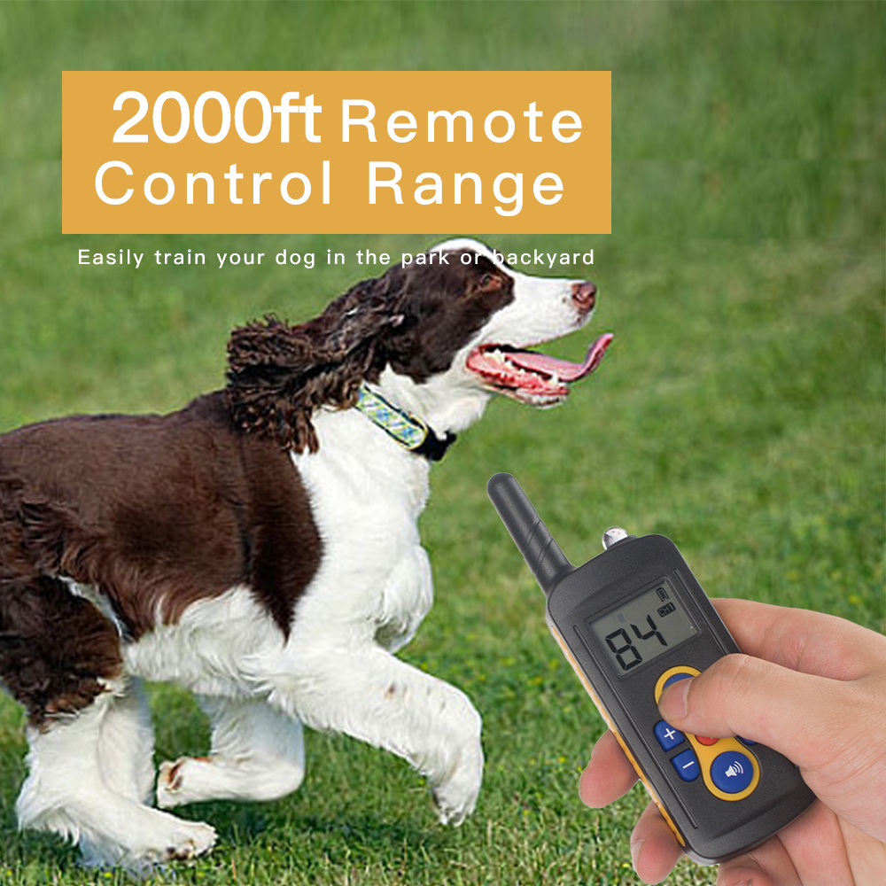 Remote Controlled Slave Training Electric Electronic Petsmart Shock Anti No Bark Barking Pet Dog Collar Products With Remote