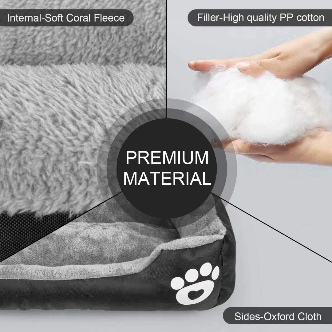 Wholesale luxury waterproof ultra soft pet dog bed rectangle pet bed washable dog bed