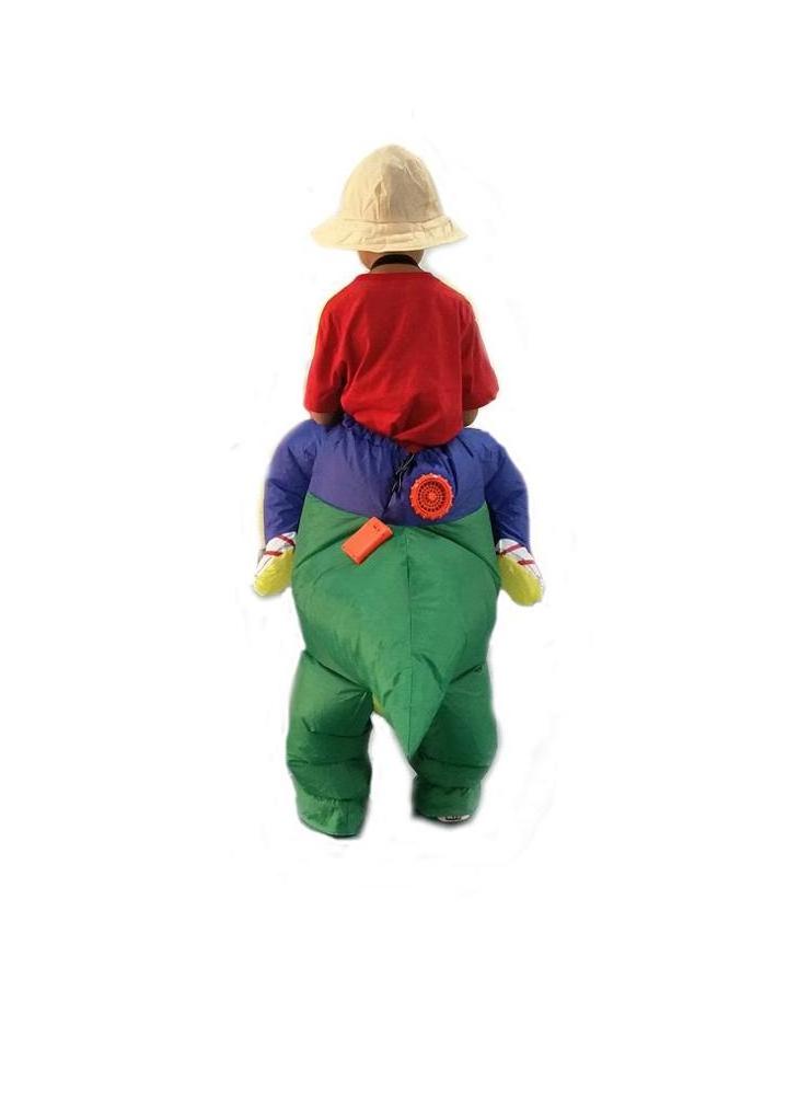 Wholesale Inflatable Costume Halloween  Air-blown Suit Ride On Animal T-rex Dinosaur Costume For Children