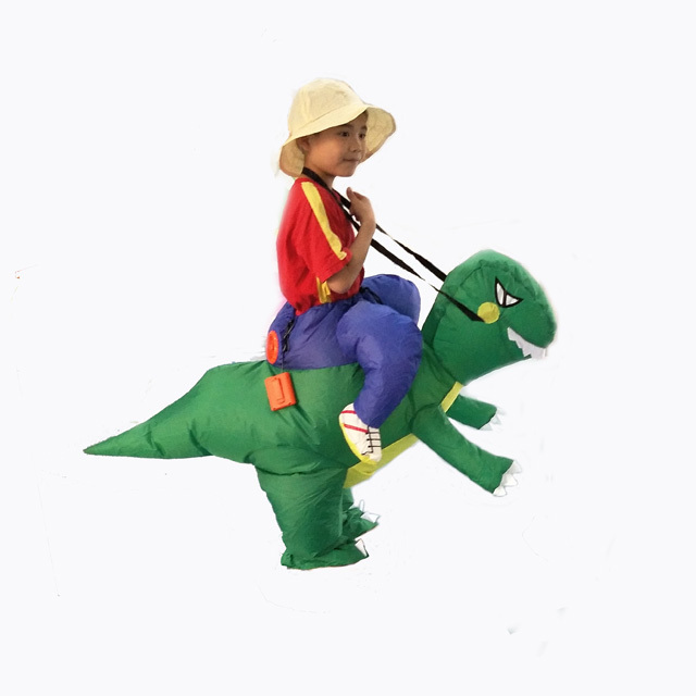 Hot High Quality Child Skeleton T-Rex Ride On Animal Blow Up Cosplay Costume Inflatable Dinosaur