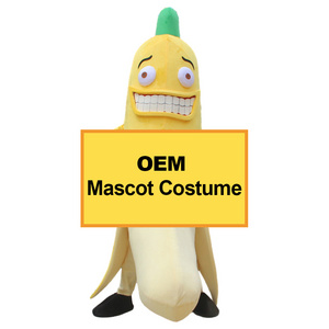 Adult Funny Cute Inflated Garment Yellow Smile Banana Cosplay Inflatable Party mascot costume