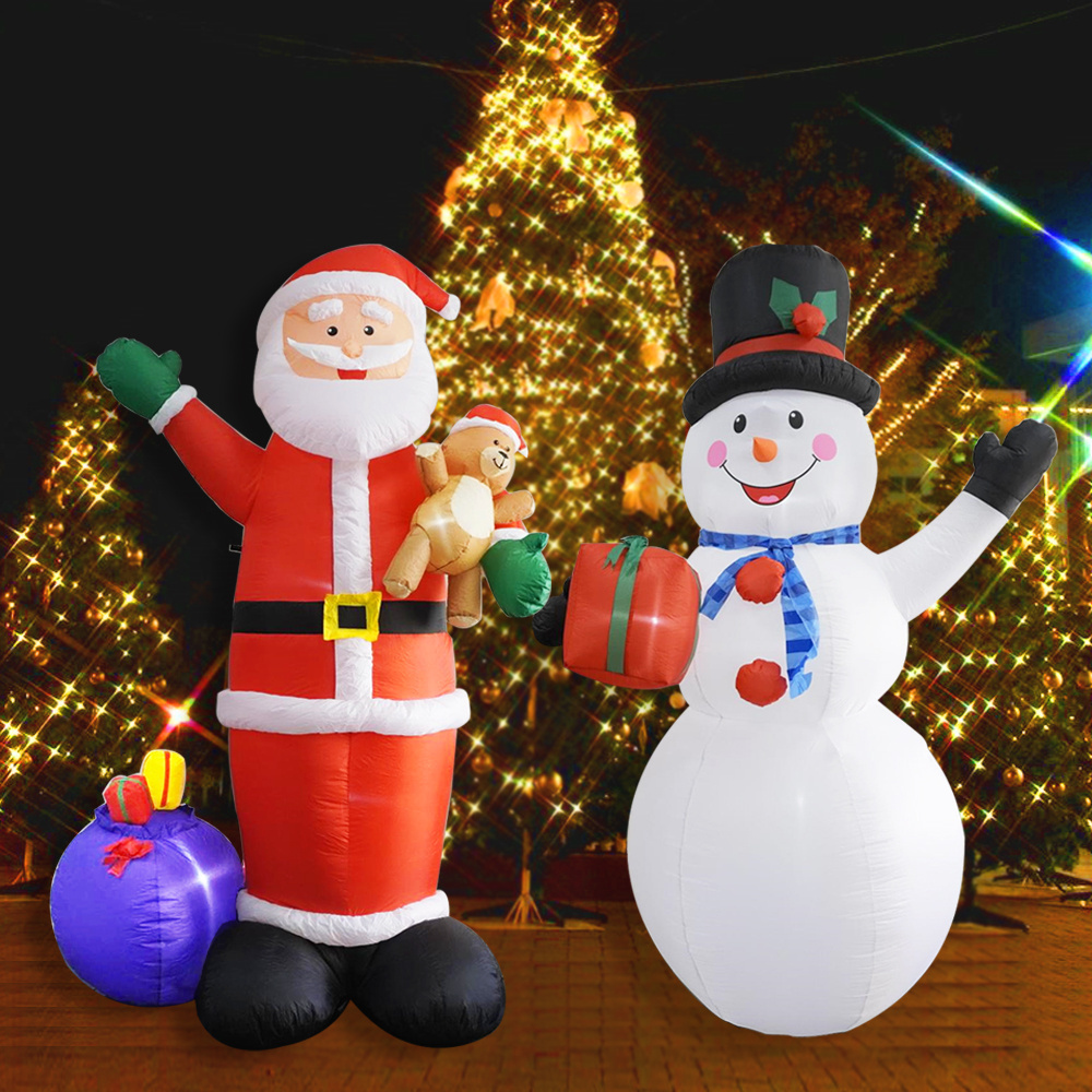 In Stock Airblown Inflatable Snowman Christmas Decoration Inflatable Santa Snowman Decoration Indoor Outdoor