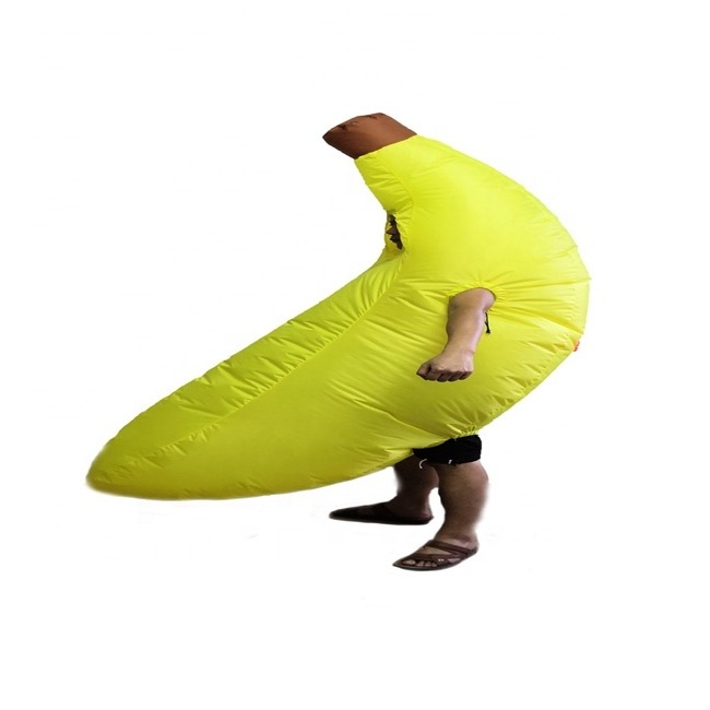 Inflatable Halloween Costume Funny Banana  Costume  Jumpsuit For Adult air blown costume