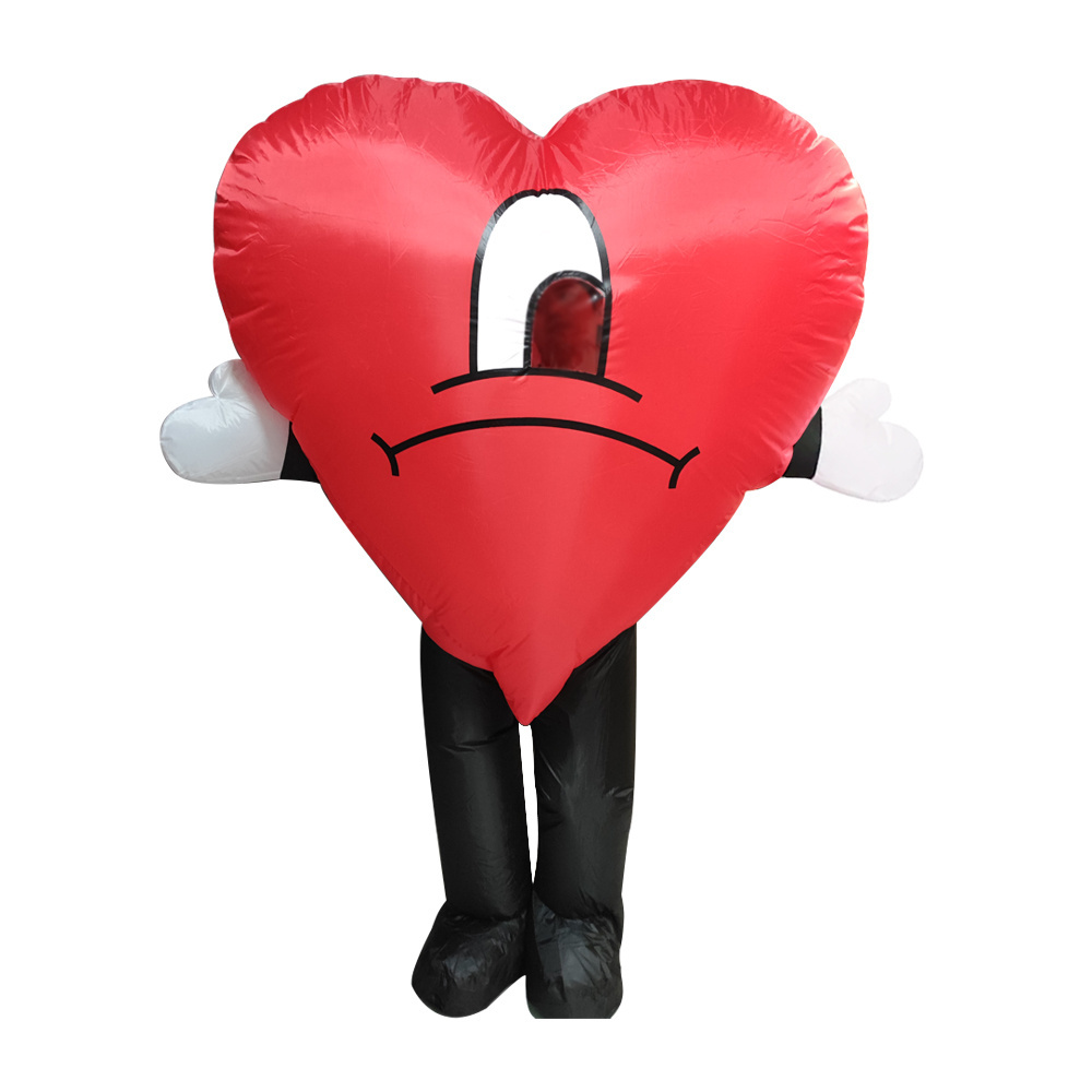 Customized Adult Costume Inflatable Red Love Heart Costume Blow up Suit Mascot Fun Valentines Christmas Party cosplay Fancy