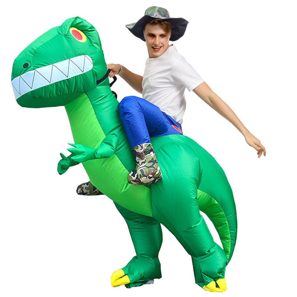 New Design Inflatable Costume Children Kids Dinosaur T Rex Costumes Blow Up Cospaly Ride On Animal Costume