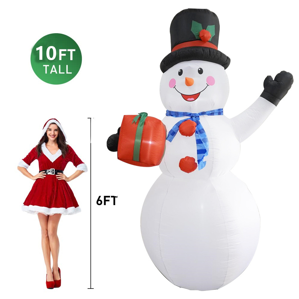 In Stock Airblown Inflatable Snowman Christmas Decoration Inflatable Santa Snowman Decoration Indoor Outdoor