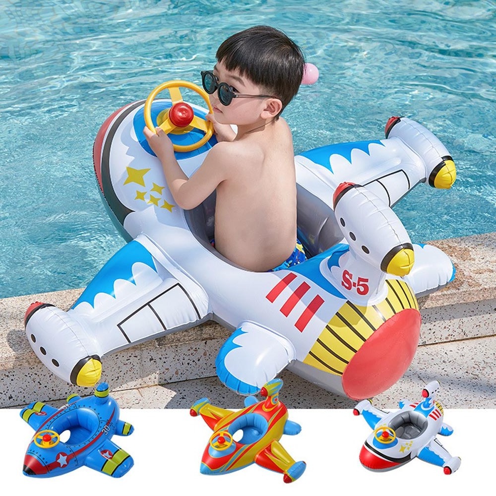 New Arrival Airplane Baby Swimming Float Inflatable Baby Pool Float Durable Pvc Baby Pool Float