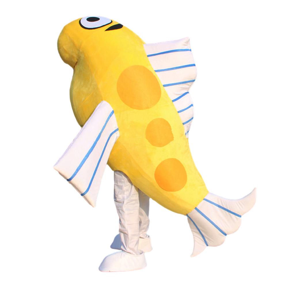 yellow fish Mascot Costume Suits For Adult Cartoon Animal Cosplay For Halloween Birthday Party Game