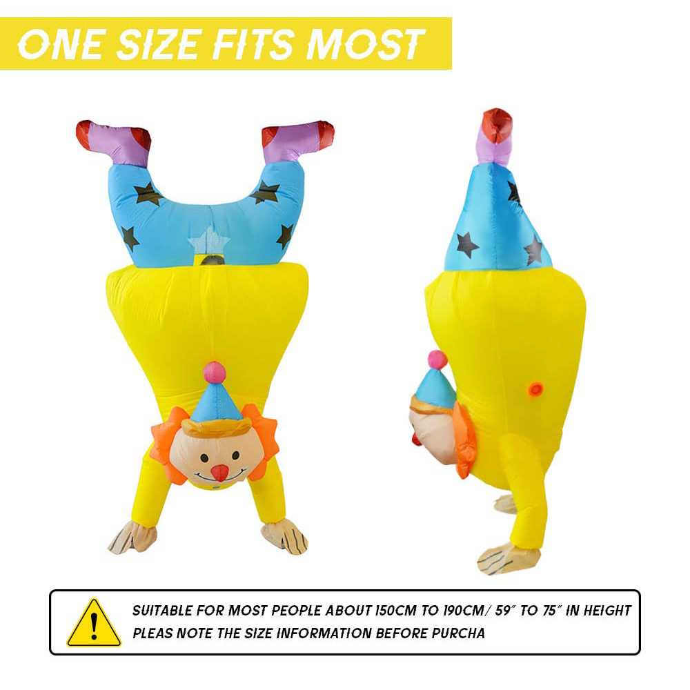 Inflatable Costume Handstand Clown Halloween Easter Party Costumes Adult Fancy Cosplay Dress