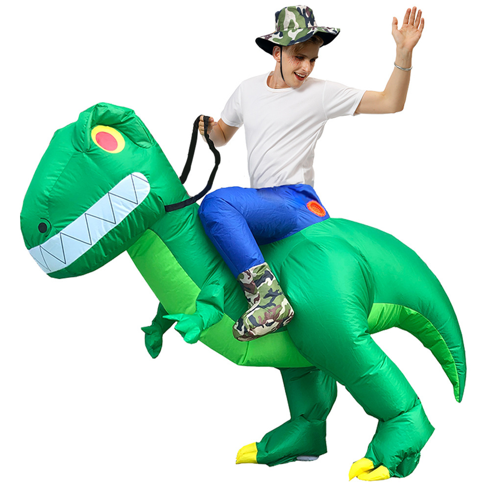 New Design Inflatable Costume Children Kids Dinosaur T Rex Costumes Blow Up Cospaly Ride On Animal Costume