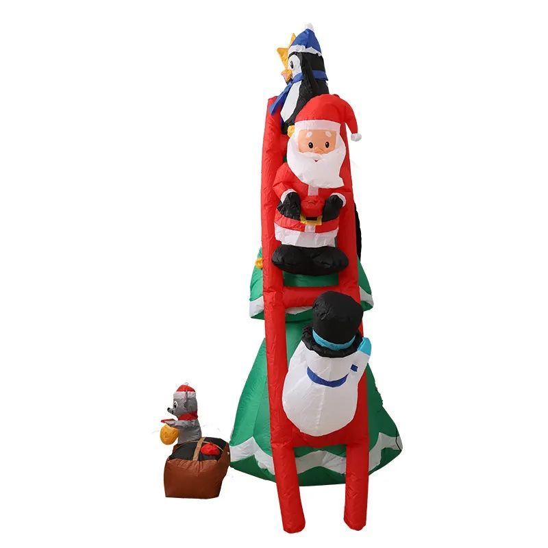 Christmas  Christmas Dog Inflatable Decorations Santa Claus On The Tree Yard Inflatables Tree With Penguin And Snowman