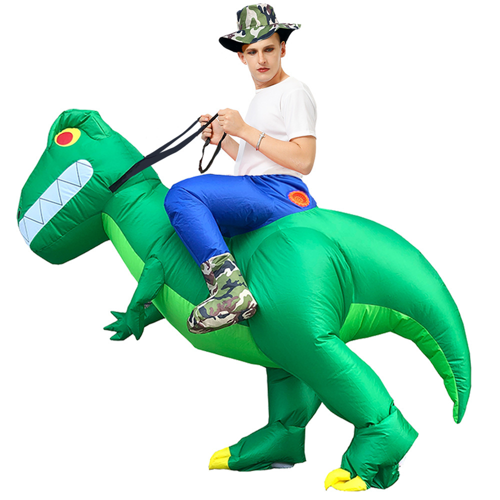 New Design Inflatable Costume Children Kids Dinosaur T Rex Costumes Blow Up Cospaly Ride On Animal Costume