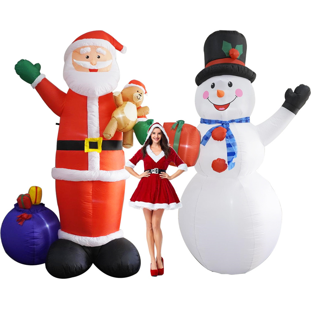 In Stock Airblown Inflatable Snowman Christmas Decoration Inflatable Santa Snowman Decoration Indoor Outdoor