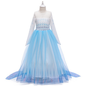 Little Girls Luxury Princess Dress For Girl Costumes With Shining Long Cape Birthday Dress Up 2-10 Years