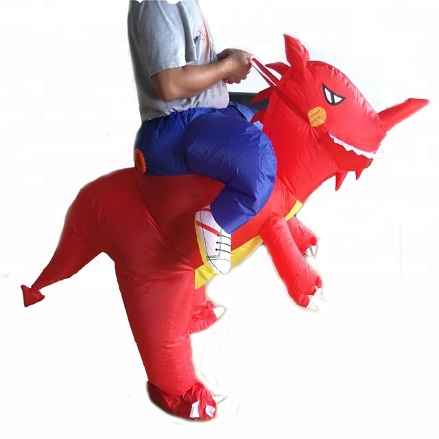 Hot High Quality Child Skeleton T-Rex Ride On Animal Blow Up Cosplay Costume Inflatable Dinosaur