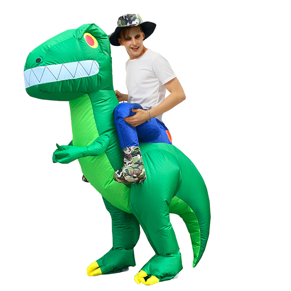 New Design Inflatable Costume Children Kids Dinosaur T Rex Costumes Blow Up Cospaly Ride On Animal Costume