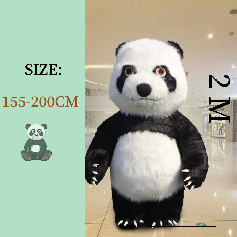 dropshipping 2 meters Custom Panda plays costume cosplay Panda plush adult fursuit stage performance suit